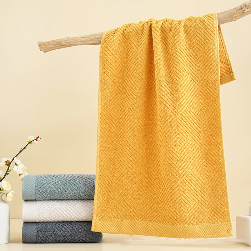 Cotton High Quality Stripe Face Towels Bathroom Soft Feel Highly Absorbent Shower Hotel Bath Towel Multi-color 75x35cm 1pc