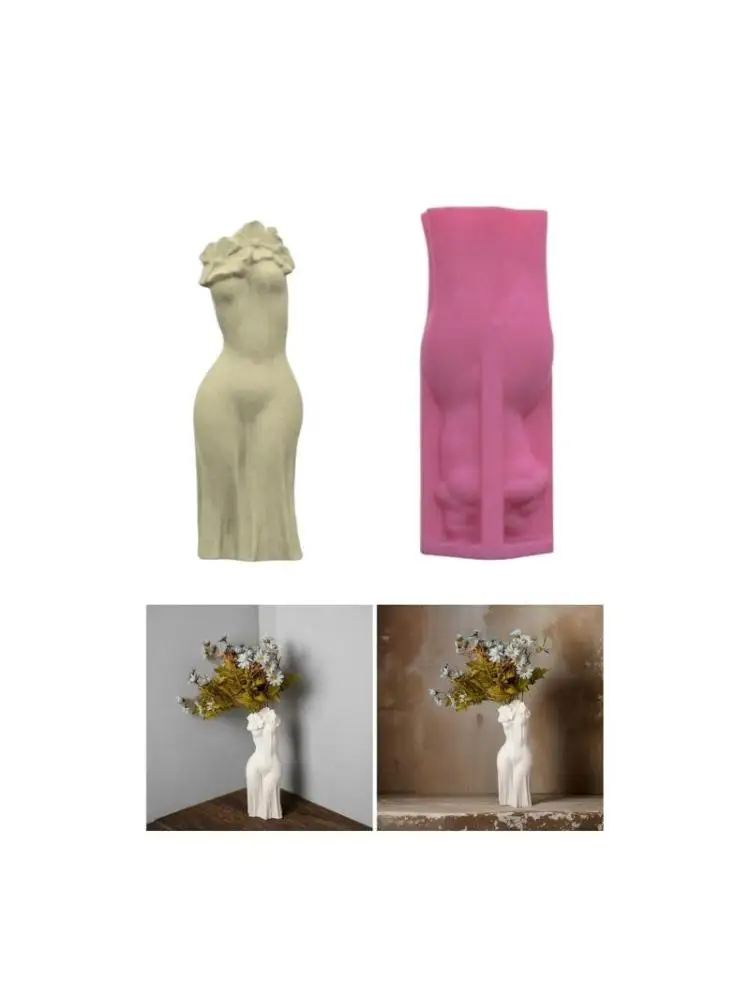 

Силиконовая цветочная ваза плесень формы человеческого тела Гибкие украшения украшения для плантатора