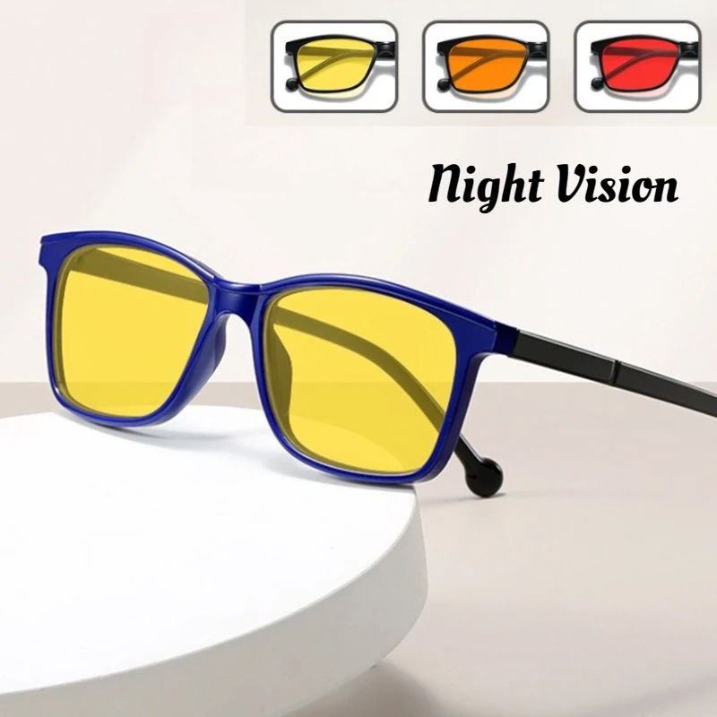 

Neutral New Night Vision Anti-blue Light Ordinary Glasses Fashion Square Frame Computer Glasses Fashion Ultra-light Flat Glasses