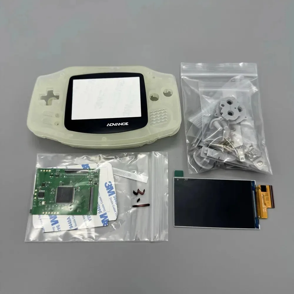 GBA IPS LCD scherm zonder shell-aanpassing, eenvoudig te installeren, 2.9 inch IPS LCD met hoge helderheid en shell-kit voor Gameboy Advance GBA