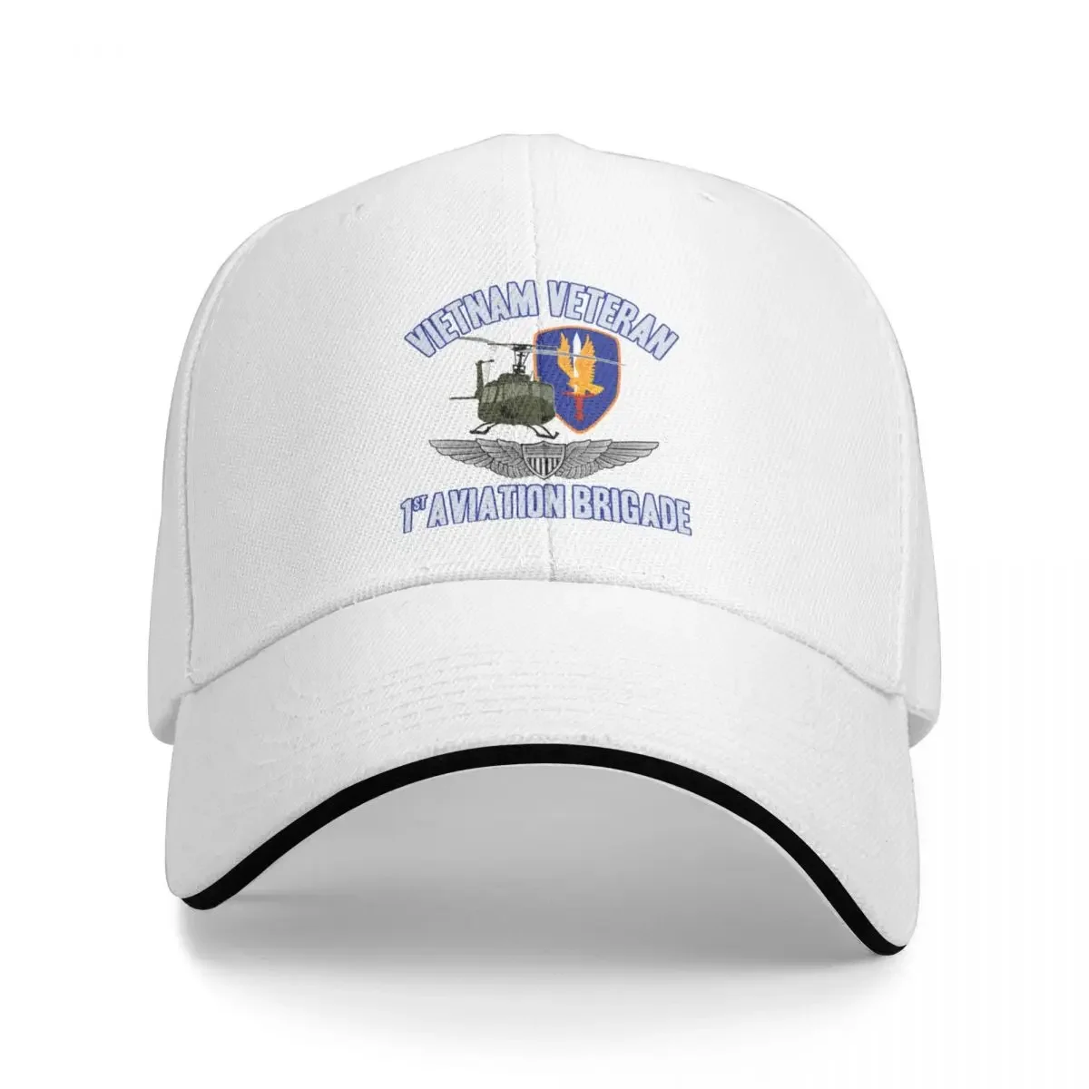 1st Avn Bde - UH-1 Huey w Pilot Wings Cap Baseball Cap hat man luxury Golf cap elegant women's hats Men's