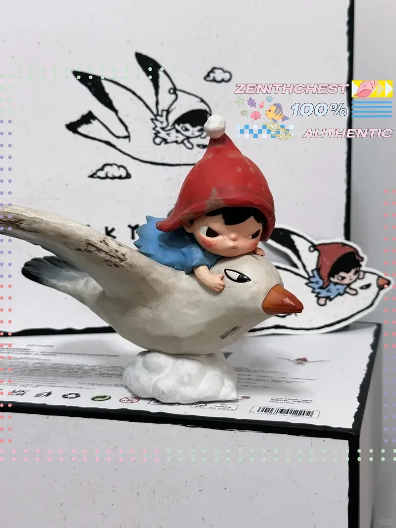 Pop mart hirono skyward série anime figura de ação ornamento estatuetas hirono coleção decoração para casa bonecas de mesa modelo crianças presente