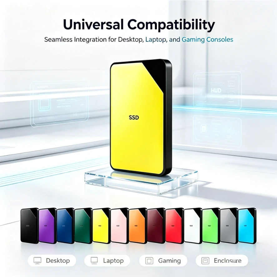 [Brand+] Original SE Army Green/Yellow/Pink Portable External Hard Drive High Speed Storage Disk for Windows Laptop Desktop PC