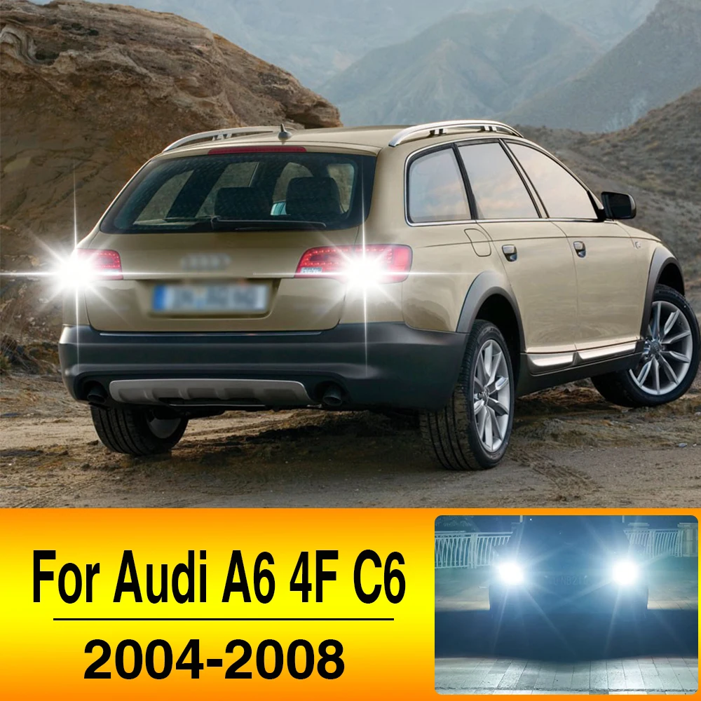 2PCS Car 1156 Canbus Backup Reverse Back Up Light Bulbs For Audi A6 4F C6 2004-2008 2005 2006 2007 Accessories