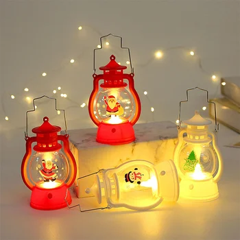 LED lanterna luce buon natale decorazioni babbo natale lampada decorativa natalizia per la casa 2023 Navidad regali di felice anno nuovo