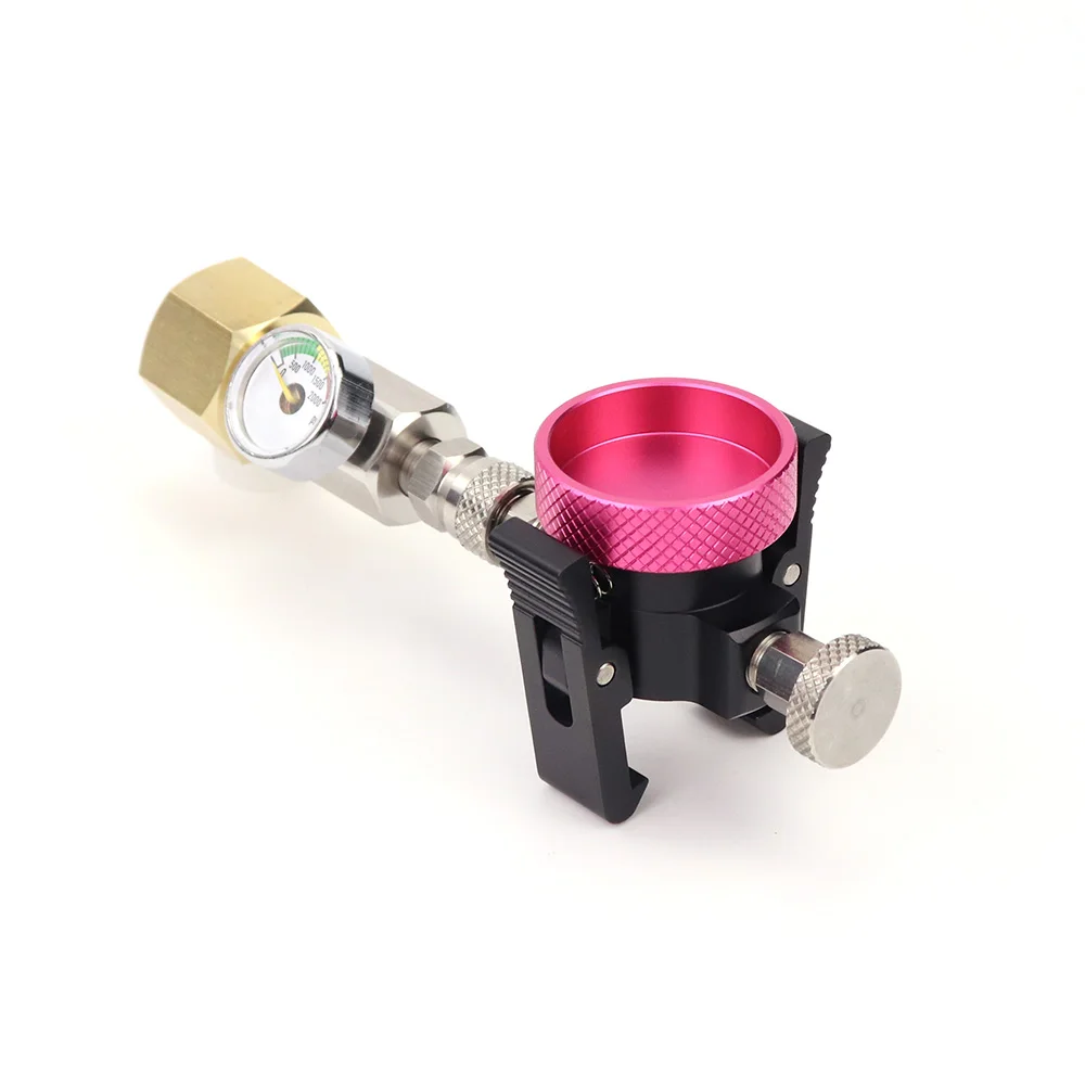 Soda Quick Connect Pink Co2 Cylinder Refill Adaptor Fill Station With Gauge Kit Fit Sodastream Terra/DUO/Art CO2 Cylinder