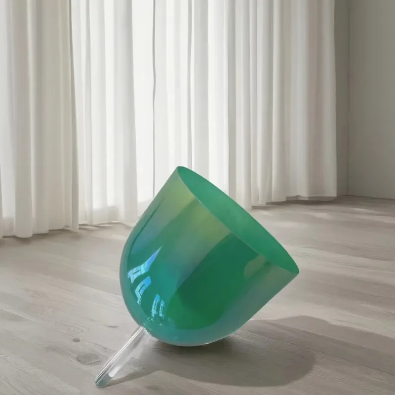 

Green Handle, Cosmic Quartz Crystal Singing Bowl, Chakra Hand Sound Healing