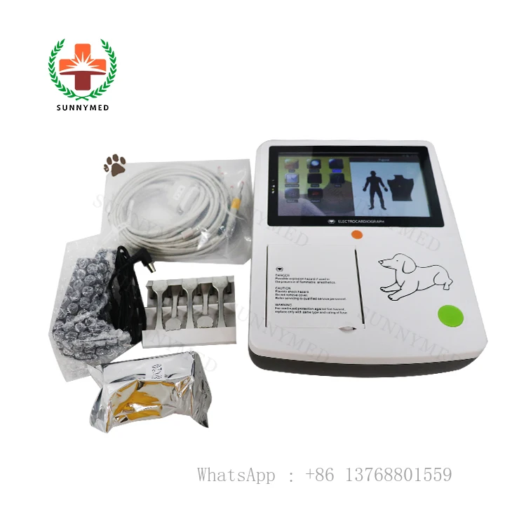 SY-W002 Color LCD Display Animal Electrocardiogram 3 Channel ECG For Veterinary Animal ECG Machine