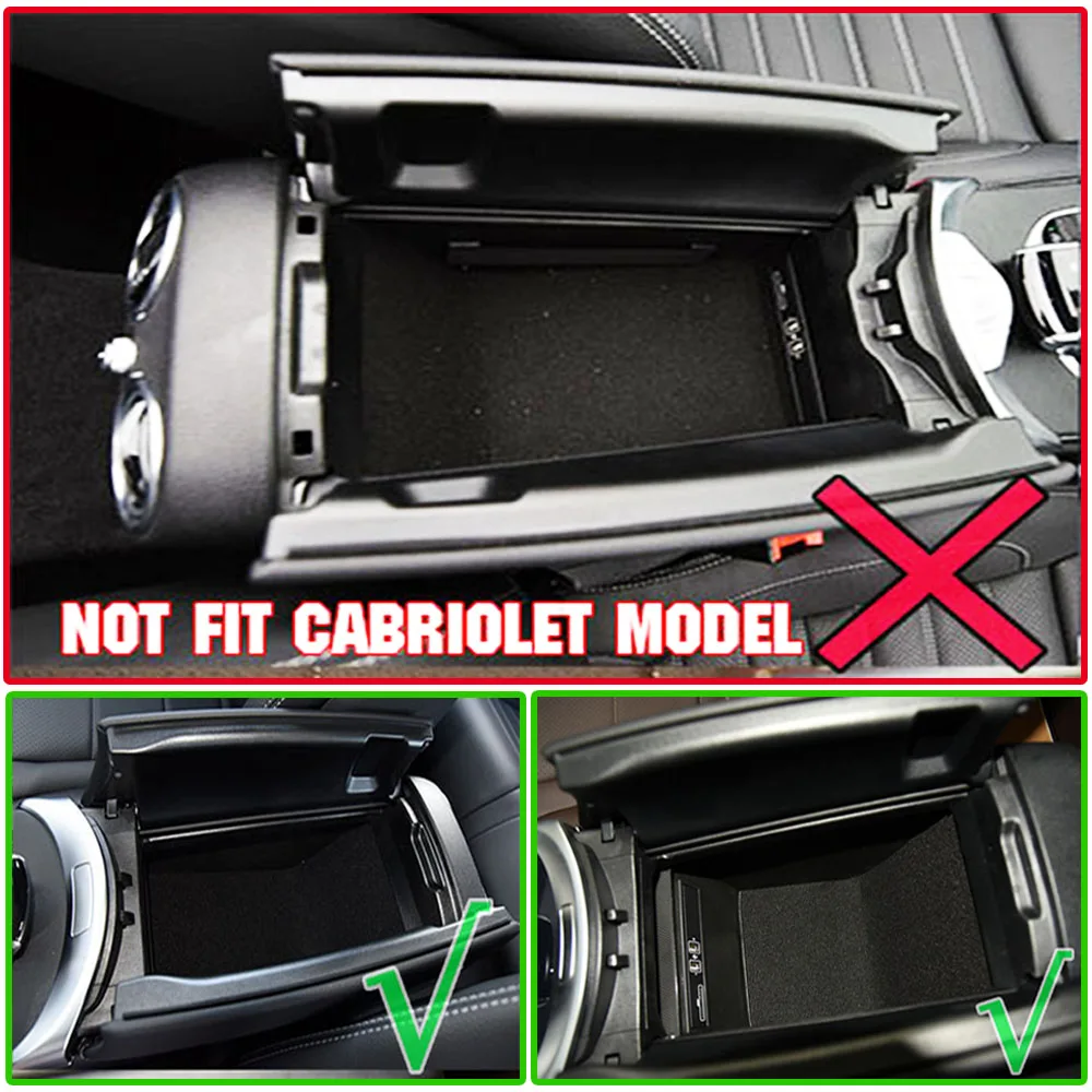 Armrest Storage Box for Mercedes Benz C GLC Class W205 C180 C200 C205 C253 C300 X253 Organizer Holder Tray Car Accessories