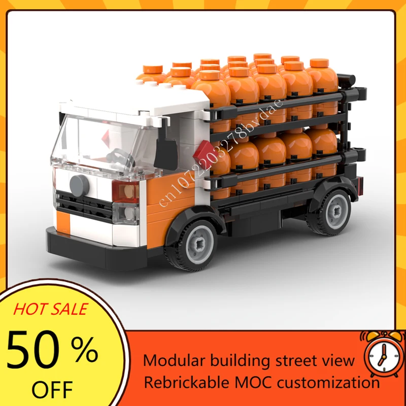 307PCS MOC City Transportation Home Gas Delivery Truck Model Building Blocks Bricks DIY Creative Assembly Kids Puzzle Xmas Gift