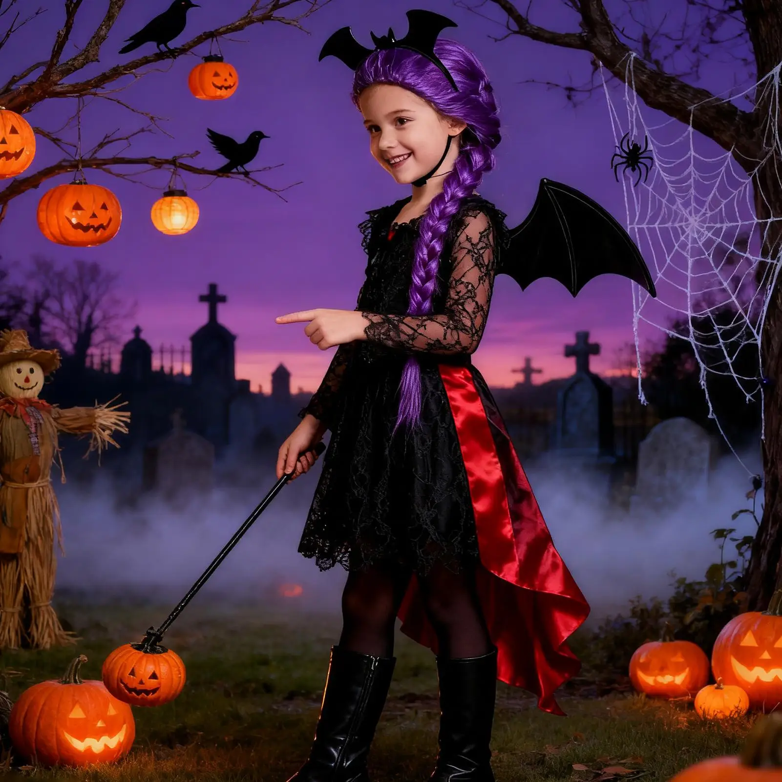 95cm Wigs Cosplay Breathable Inner Mesh Headwear Anime Movies Theme Long Wig For Halloween Party Stage Performance Dance Props