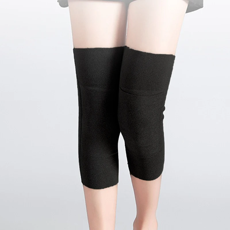 Winter Plush Heating And Warm Non-Slip Cycling Knee Pads With Pockets