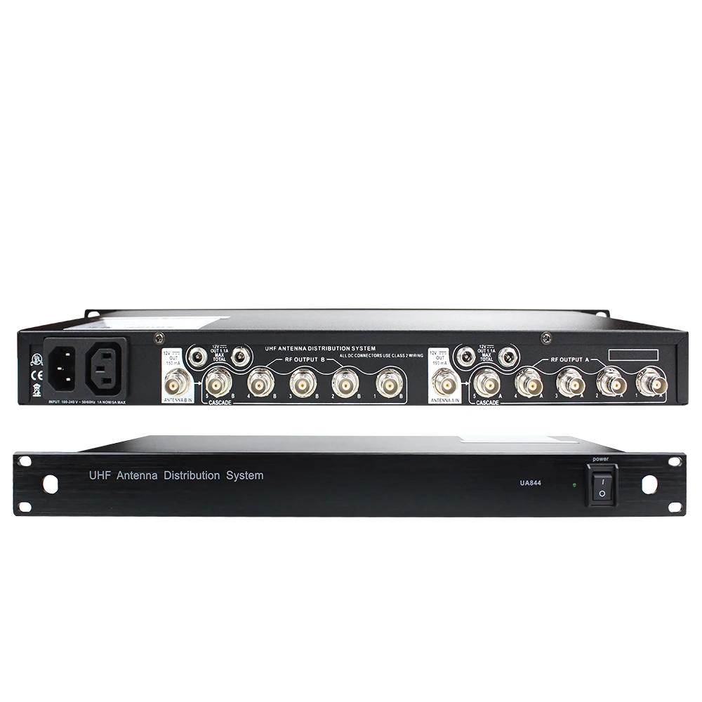 UA844 Antenna Distribution System Signal Amplifier Splitter 5 Channel Combiner UHF Antenna Power Distribution 500-950 MHz