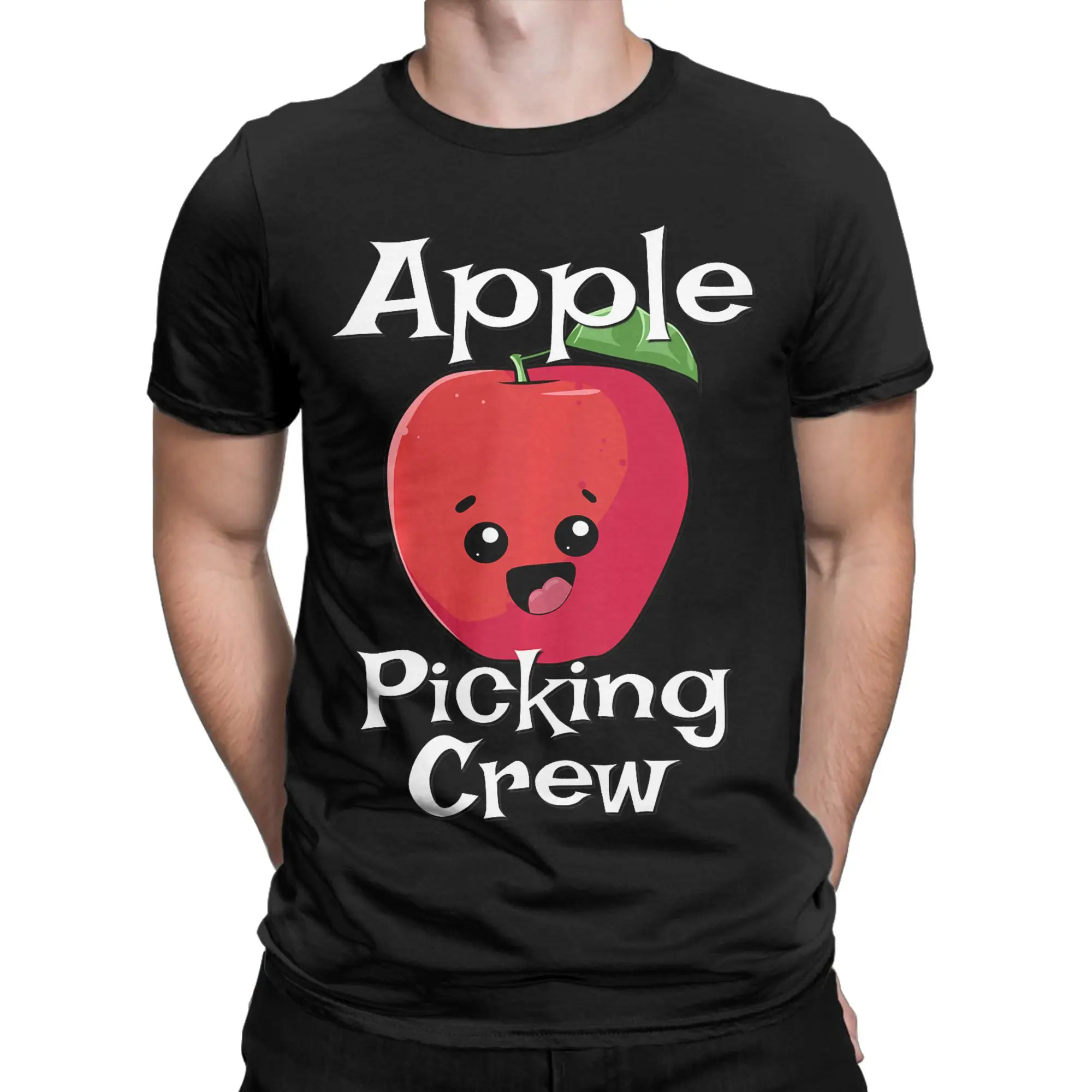 Apple Picking Crew Family Matching Fall Orchard Cotton T Shirt For Men Summer  T-Shirts O Neck Hipster Tees Oversized Print Tops