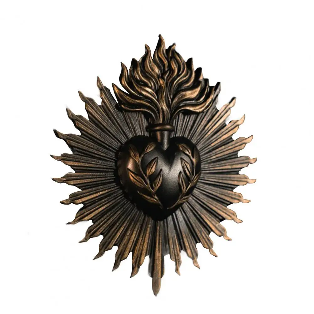 

Gallery Wall Decoration Plaque Heart of Mary Wall Plaque Home Decoration with Love Art Metal Holiday Gift for Space Metal Wall