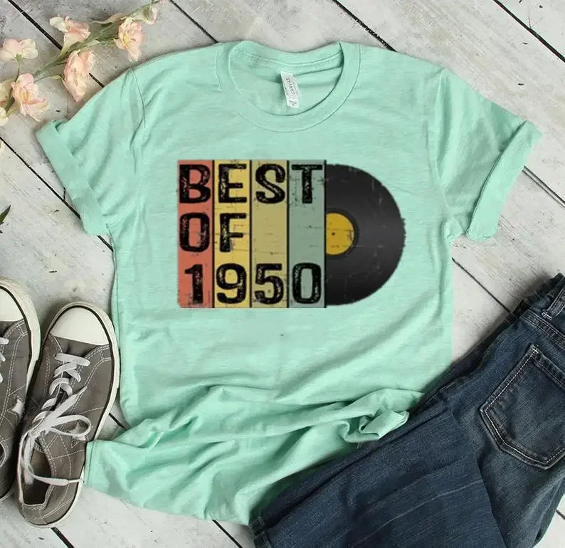 Vintage Best of 1950, 73st Birthday Gift For Men Women, Birthday Shirt For Him Her Retro Party 100%cotton Shirts Streetwear goth