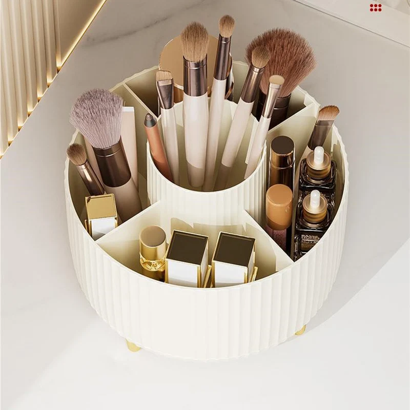 Maquiagem Brush Holder, cosméticos Brush Holder, batom de grande capacidade, sobrancelha Pen, Jóias Container, 360 ° Rotating