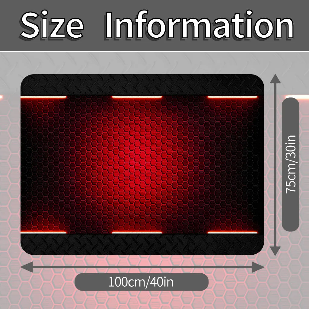 1pc Black And Red Hexagon Print Car Trunk Mat, Outdoor Placemats, Size, Car Trunk Cargo Protection Mat | Trunk Floor Mat For C
