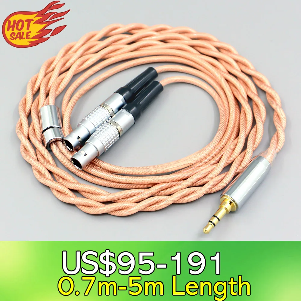 Type6 756 core Shielding 7n Litz OCC Earphone Cable For Focal Utopia Fidelity Circumaural Headphone 2 core 2.8mm LN007999