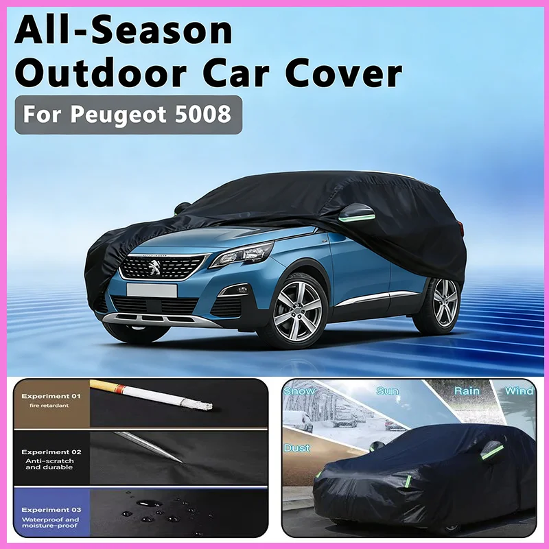 

For Car Full Cover Peugeot 5008 Waterproof Snowproof Sunshade, Winter & Summer All Weather Auto Protection Accessories