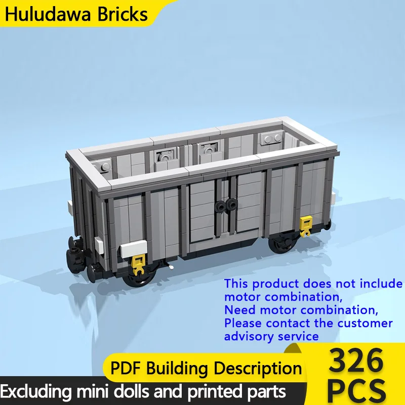 

City Car Model MOC Building Bricks 4-Wheel Mixed Gray Open Wagon Modular Technology Children Holiday Gifts Assemble Toys Suit