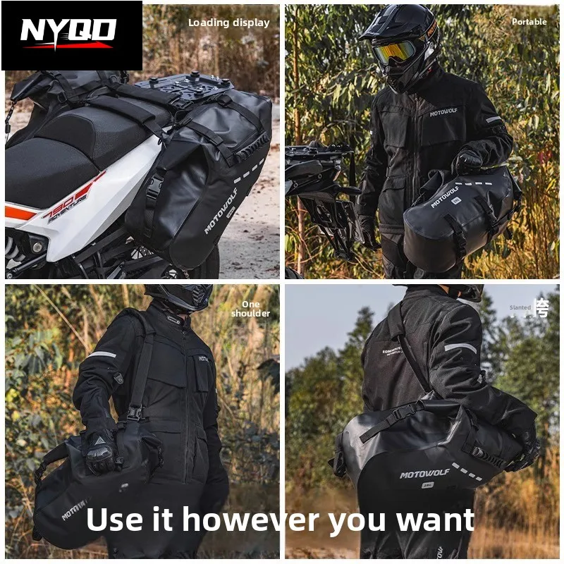 MOTOWOLF Motorcycle Side Rear Seat Tail Bag Large Capacity Locomotive Trip Long-distance Waterproof Riding Bag Knight Equipment view 3