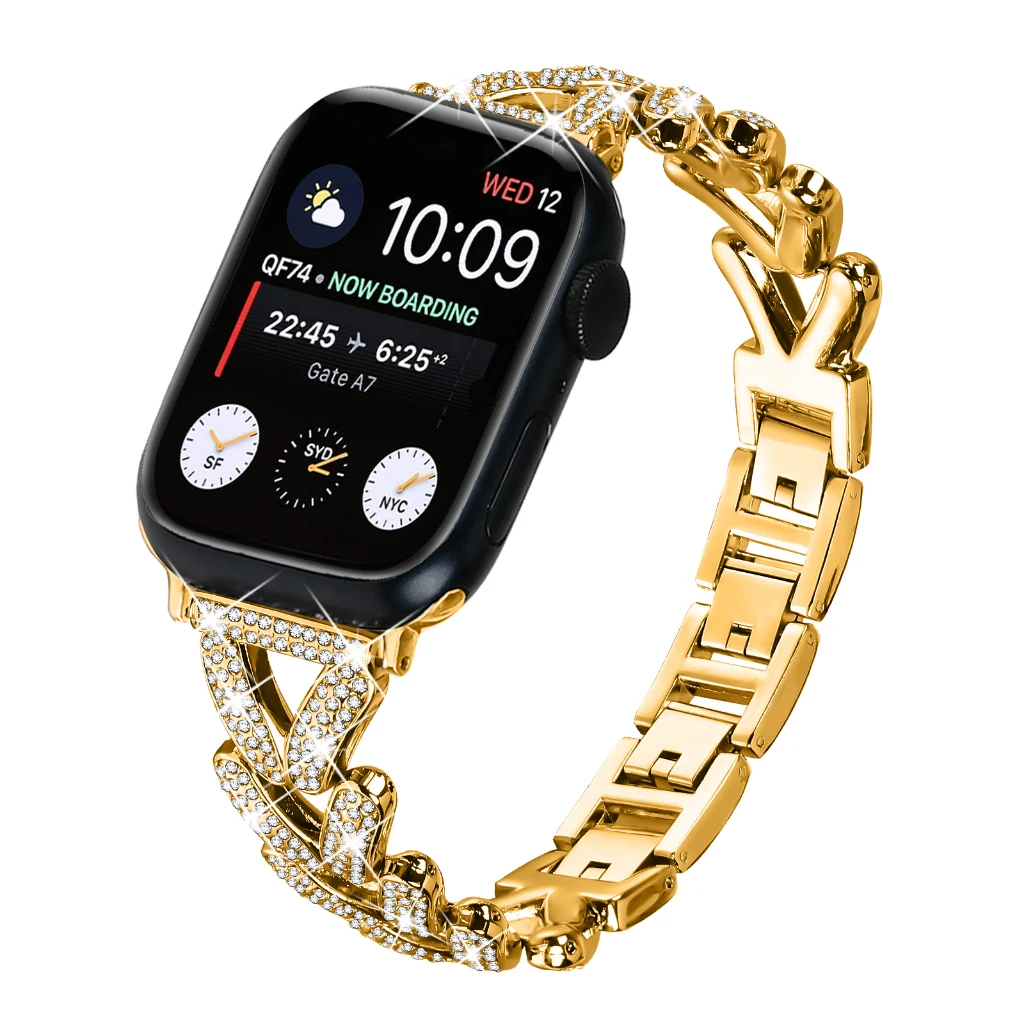 Stainless Steel V-Shape Strap compatible with iWatch Series 11/10/9/8/7/6/SE/5/4/3 & Ultra 2&1 - Unisex Daily Use