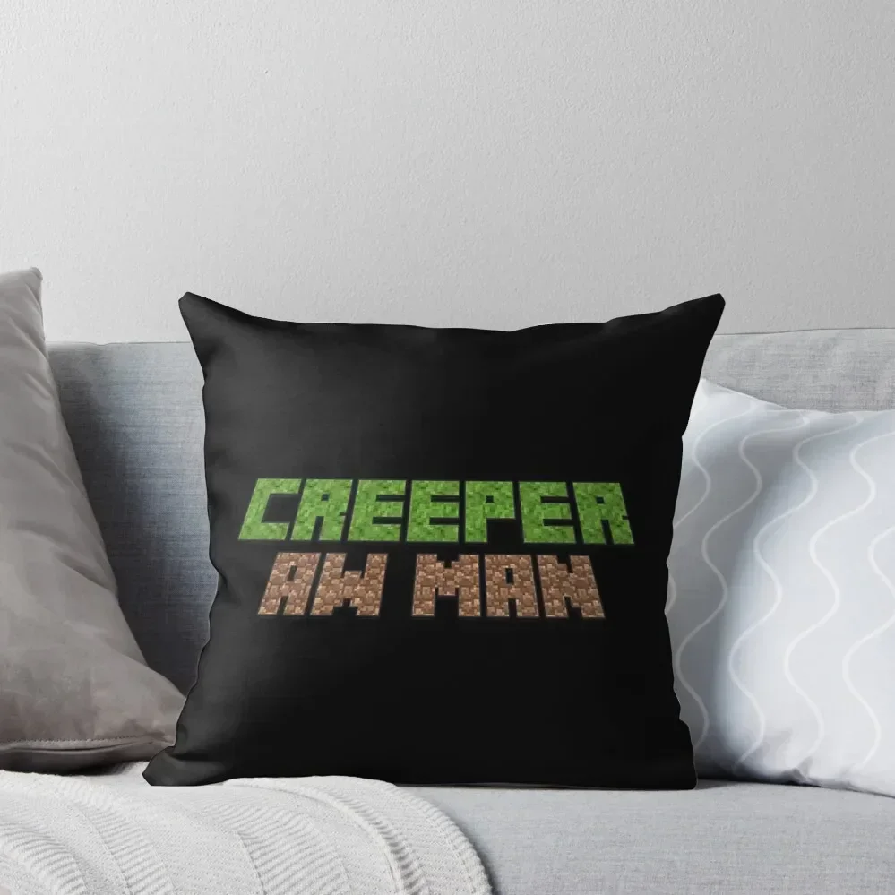 Creeper, Aw Man Throw Pillow christmas ornaments 2025 Room decorating items Christmas Pillow Cases Custom Cushion pillow