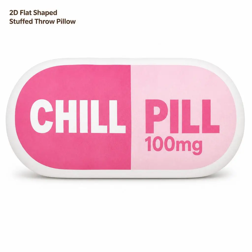 Funny Chill Pill Capsule Plush Pillow Cushion Irregular Stuffed Throw Pillow Home Decor Gift Sofa Bed Home