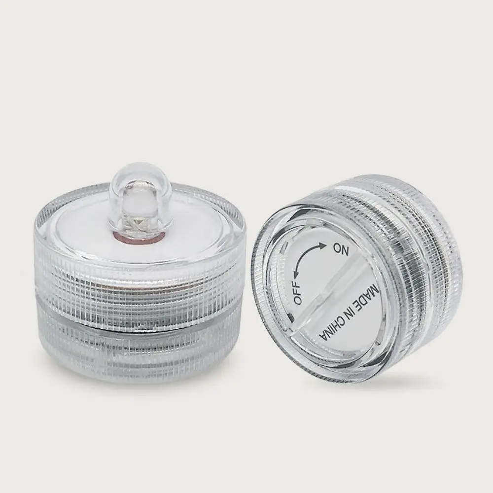 Mini lámpara de vela para pecera, lámpara de vela LED subacuática Multicolor impermeable, Mini luces LED sumergibles de plástico decorativas