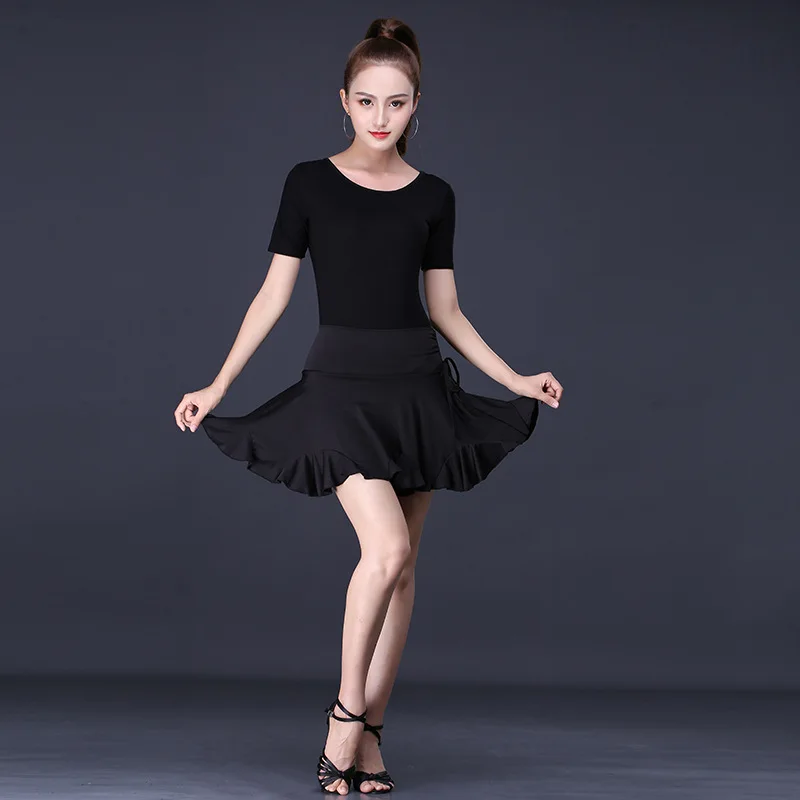 Nueva falda de baile latino para mujer, moda de cintura alta, Tango, Yoga, Rumba, salón de baile, vestido de baile latino para mujer, Ropa de baile latino