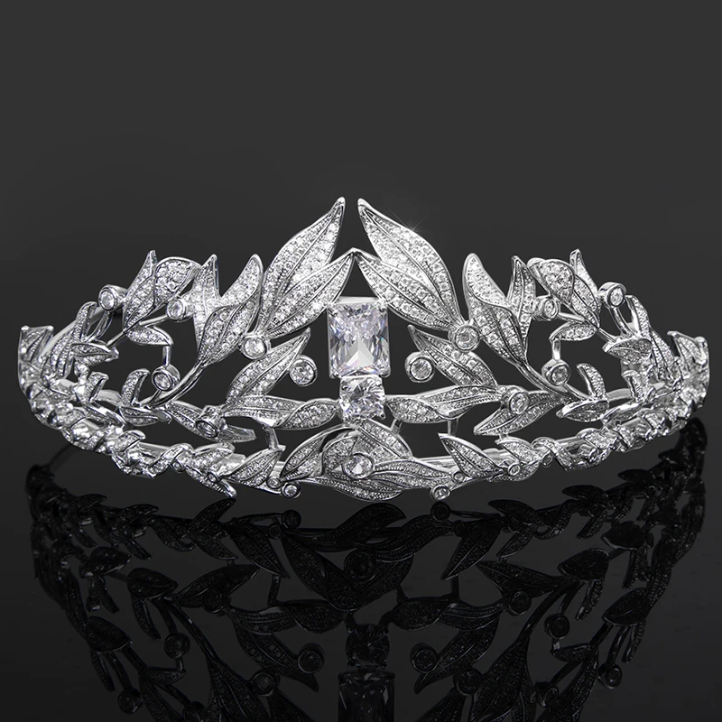 

YYSUNNY Luxury Flower Crowns and Tiaras for Women Silver Color Wedding Headpiece Bridal Hair Accessories Fashion Jewelry Gift