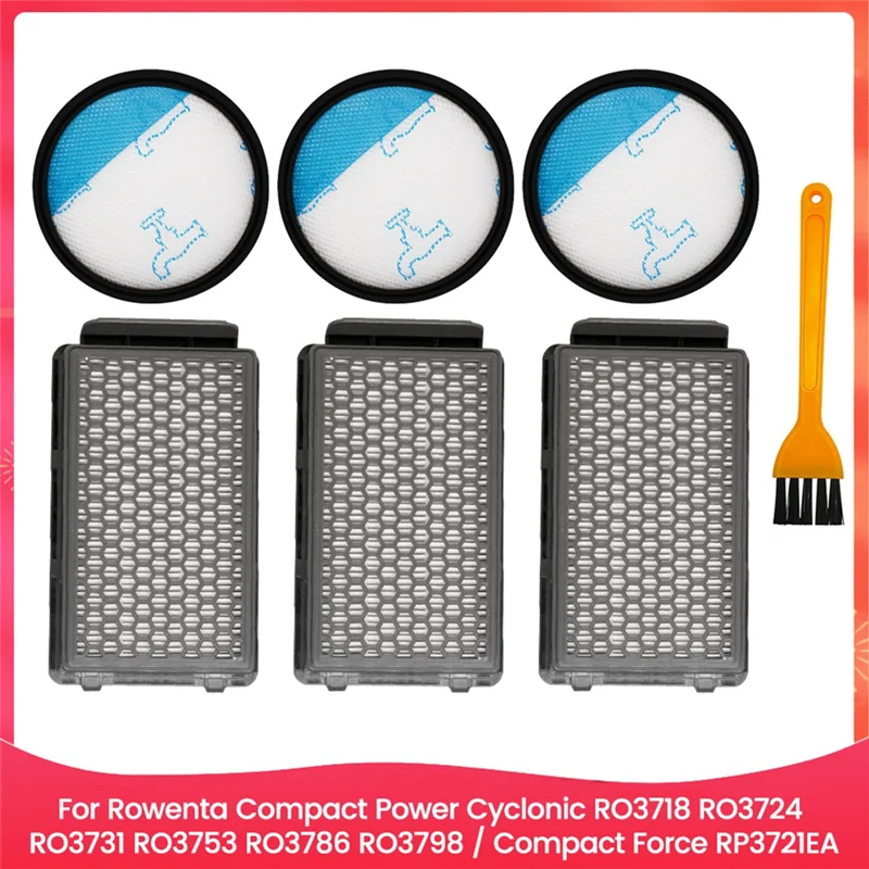 ABGP-para Kit de filtro Rowenta HEPA Staubsauger Compact Power RO3715 RO3759 RO3798 RO3799 RP3721EA Kit de piezas de aspiradora