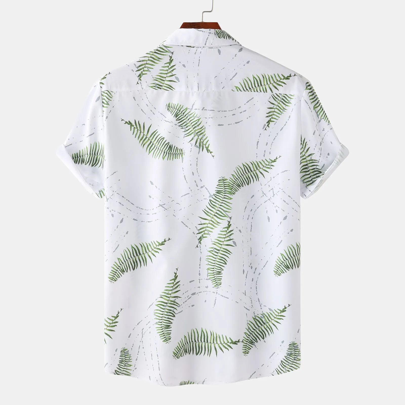 قمصان قطنية للرجال بأكمام قصيرة وأزرار سفلية، قمصان رجالية صيفية استوائية للشاطئ قابلة للتنفس وخفيفة الوزن وعالية الجودة