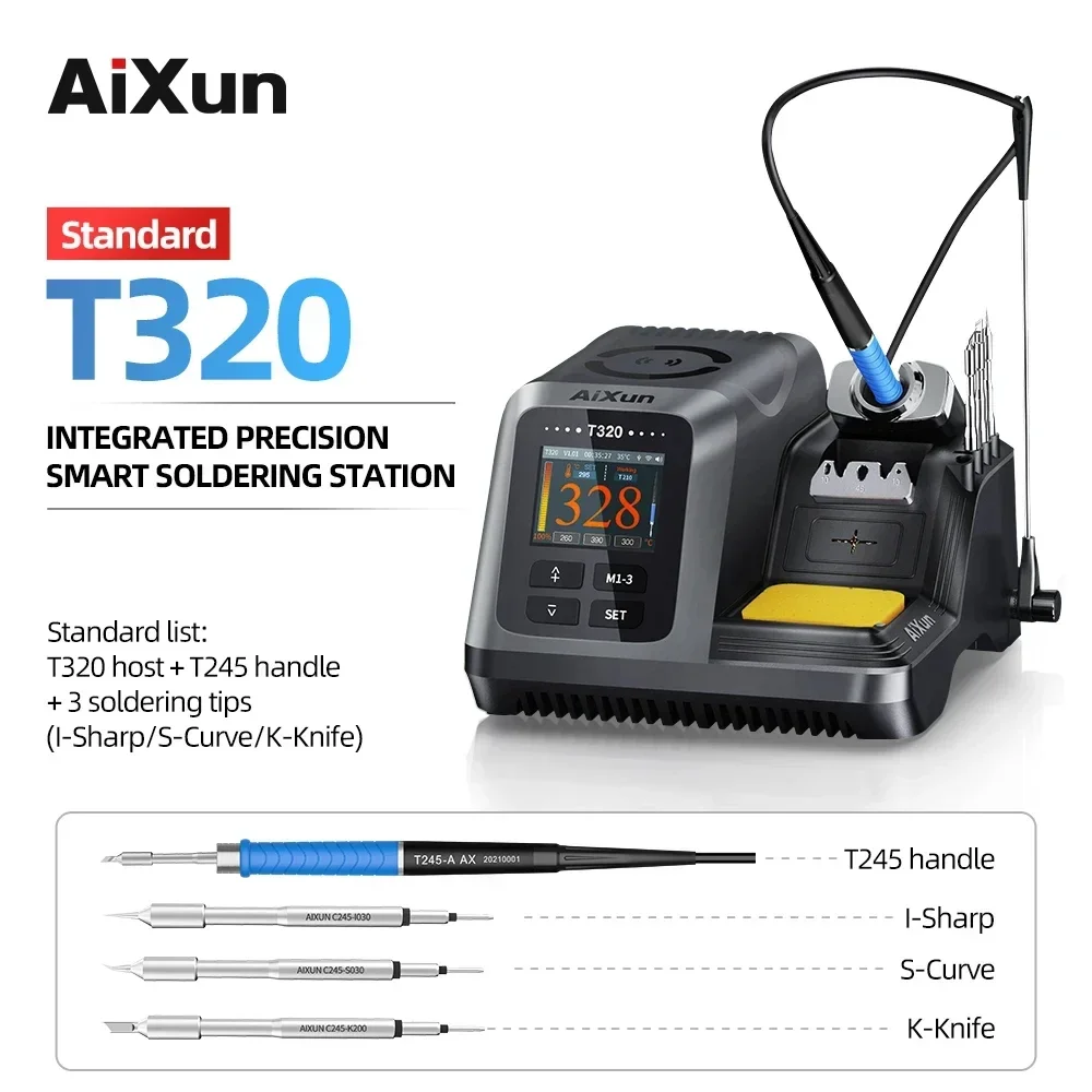 AIXUN T320 Soldering Station T245 C210 Soldering Handle Tip 200W 2S Heating Solder Paste For Mobile Phone Repair Welding Machine