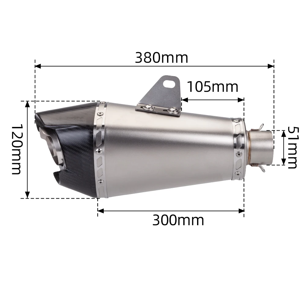 Модификация выхлопной трубы, среднее соединение, выхлопная система, глушитель Moto DB Killer для ZX25R ZX25rr Moto AT2 51 мм