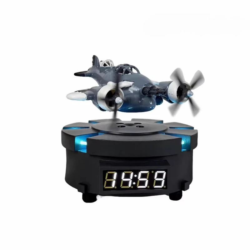 Diy levitação magnética mini avião criativo desktop computador escritório decoração brinquedo presente para amigos