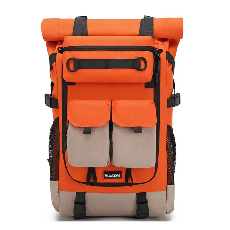 50l waterproof hiking camping backpack Orange The adjustable frame Bseash 50L Hiking Backpack, Water