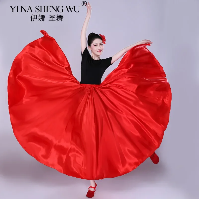 Kinder-Tanz-Rock mit großer Schaukel, Ballett-Tanz, 720-Grad-Chiffon, lange Röcke, Tänzerin, Übungskleidung, professioneller Bühnentanzrock
