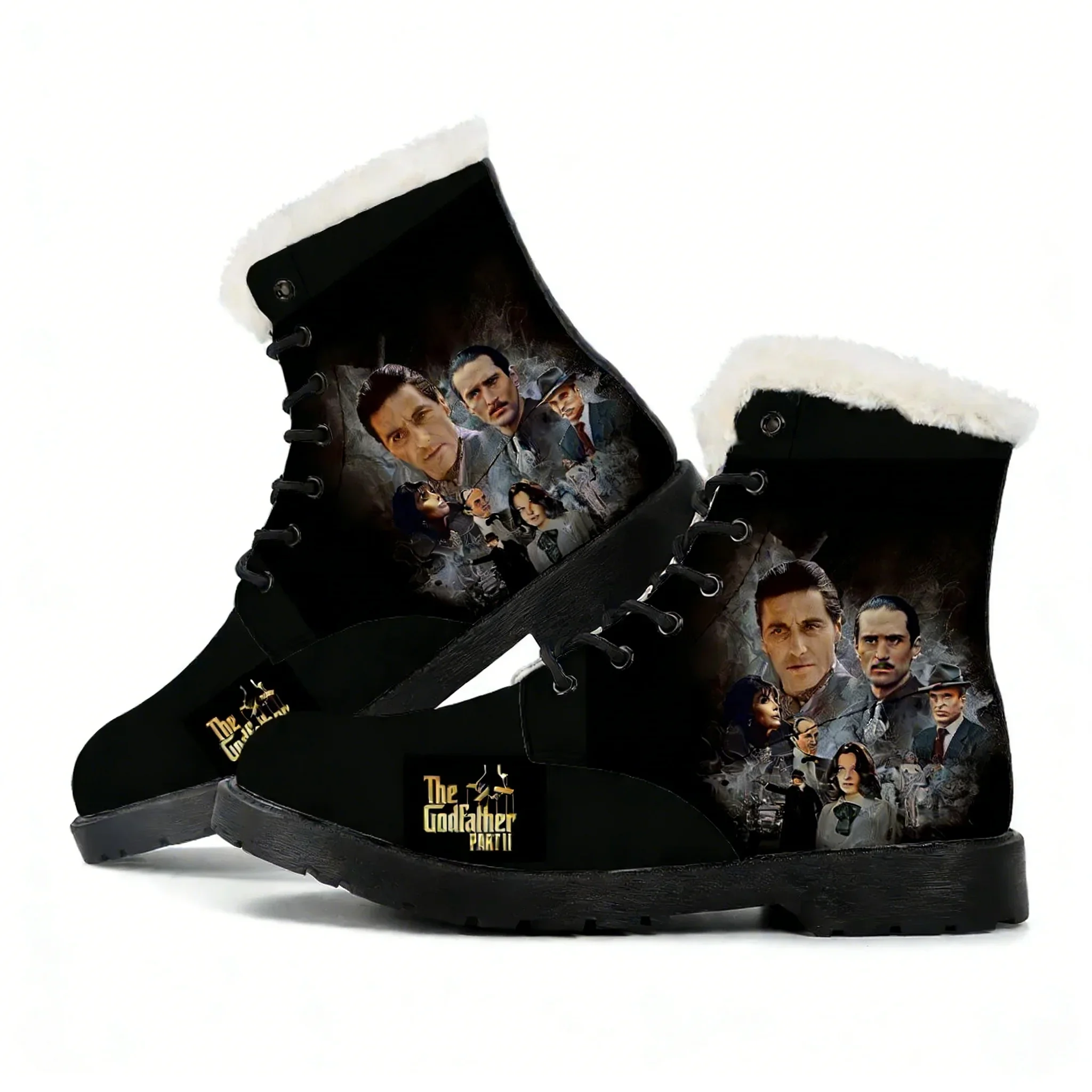 

The Godfather Part II Plush Boot Men Women Teenager Casual Shoe Outdoor Warm Boot High Quality Personalized Pattern Custom Shoes