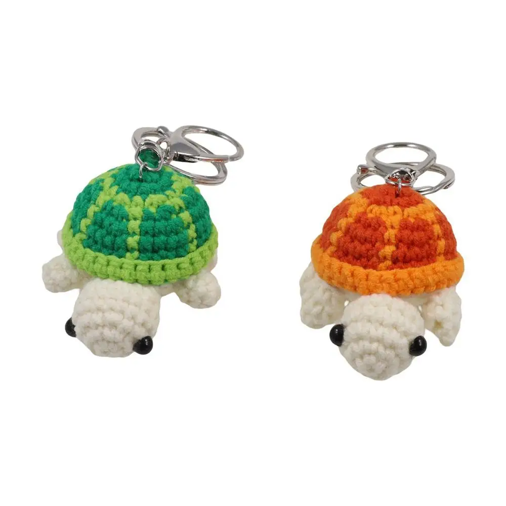 Cartoon Tortoise Little Turtle Keychain Wool Knitting Mini Animal Key Ring High Quality Creative Turtle Doll Pendant Keychain