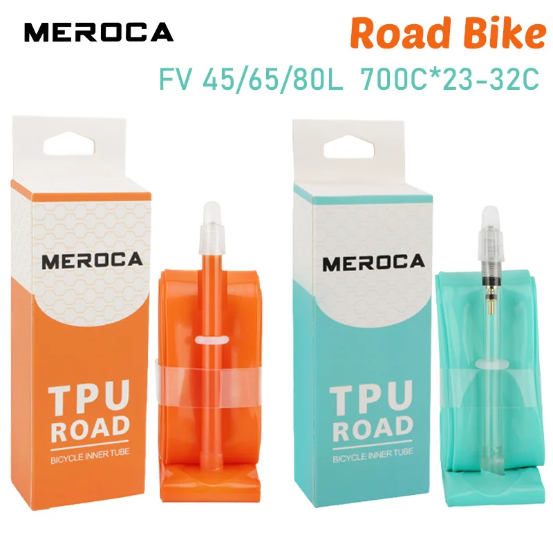 

MEROCA tpu inner tube 700c Road bike inner tube 700C 45L 65L 80L presta valve Ultralight anti-puncture tpu Bicycle Inner Tube