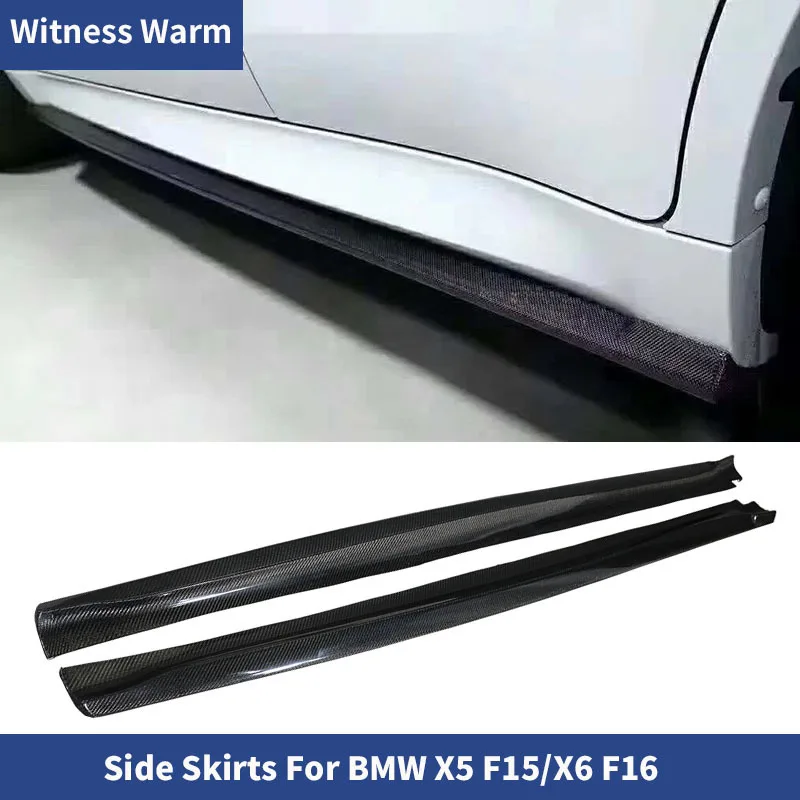 X5 X6 Carbon Fiber Side Bumper Skirt for Bmw F15 X5 F16 X6 with M-tech Sport Edition Side Skirts Bodykit