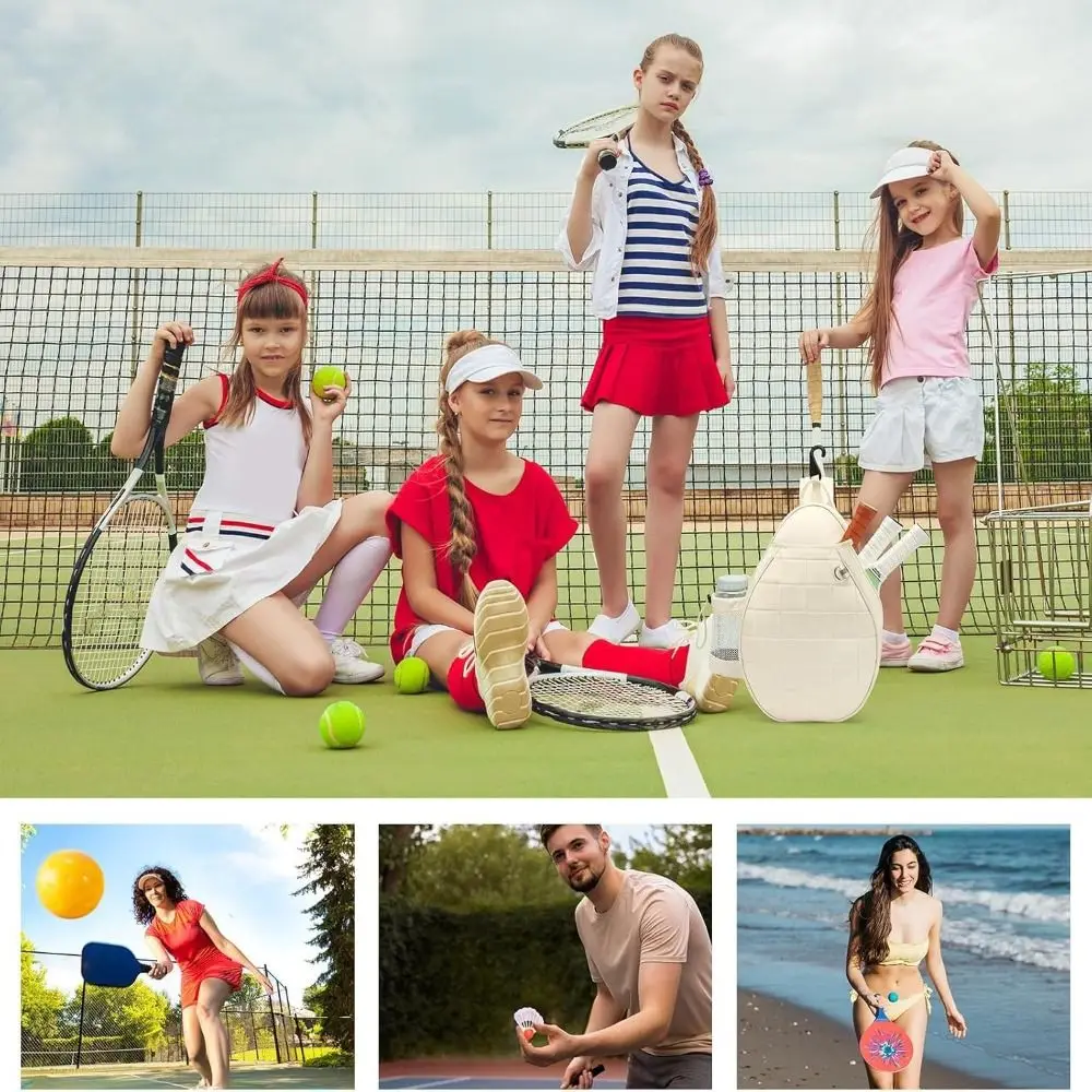 New Polyester Fiber Racket Bag Large-capacity Layered Sports Racket Backpack Tennis Racket Bag Women