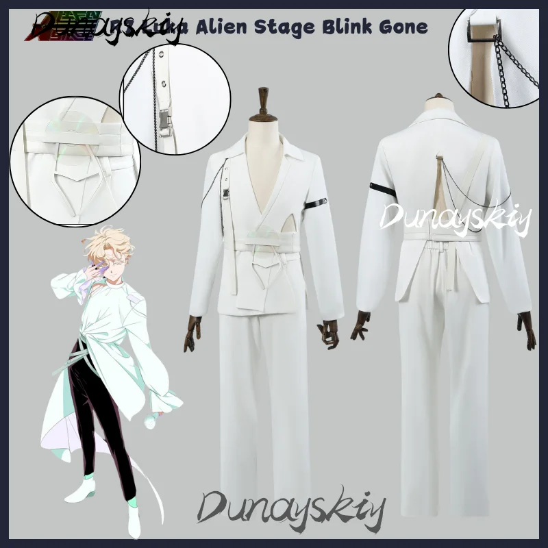 Alien Stage Luka Blink Gone Cosplay Costume Set Wig White Blazer Performance Outfit Men Idol Party Clothes Costumized Outfit