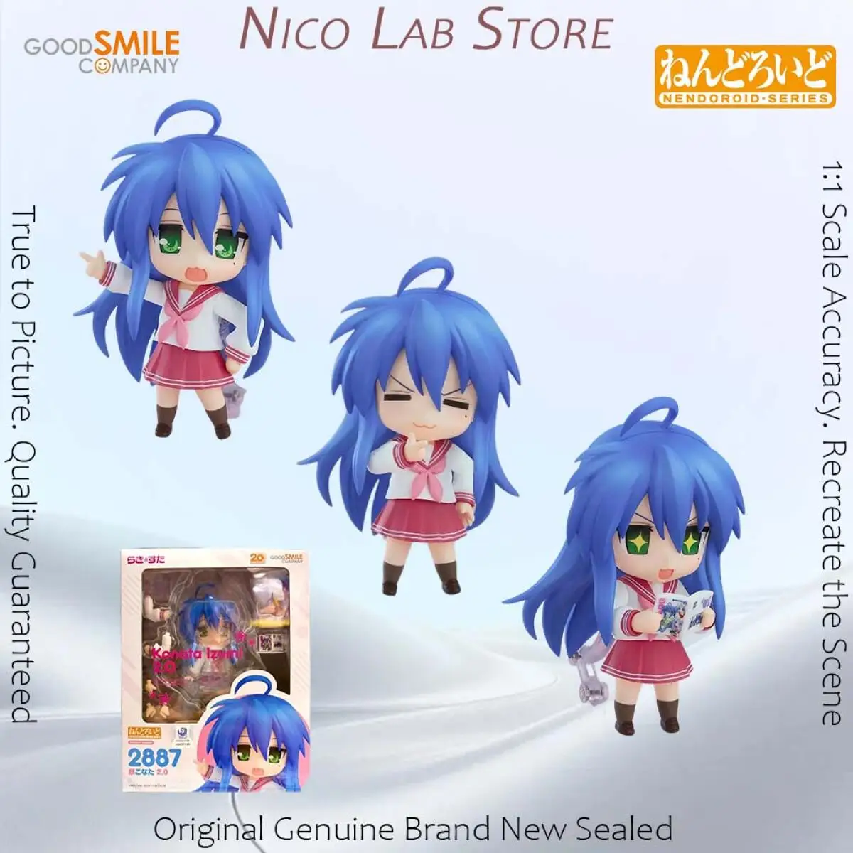 Original In Stock Good Smile Nendoroid Konata Izumi Anime Lucky Star Genuine Action Model