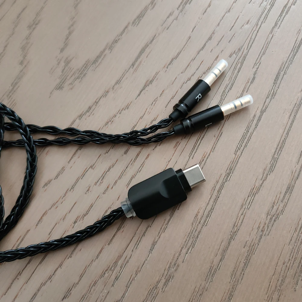 ELFINEAR DAC AMP مكبر للصوت محول دونغل كابل نوع C إلى المزدوج 3.5 AUX لعشاق الصوت