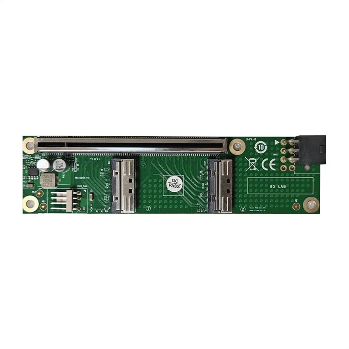 ABGN PCIe 5.0 16x to MCIO Baseplate 6-Pin Power Supply for GPU Discrete Graphics Card, External GPU Expansion Adapter