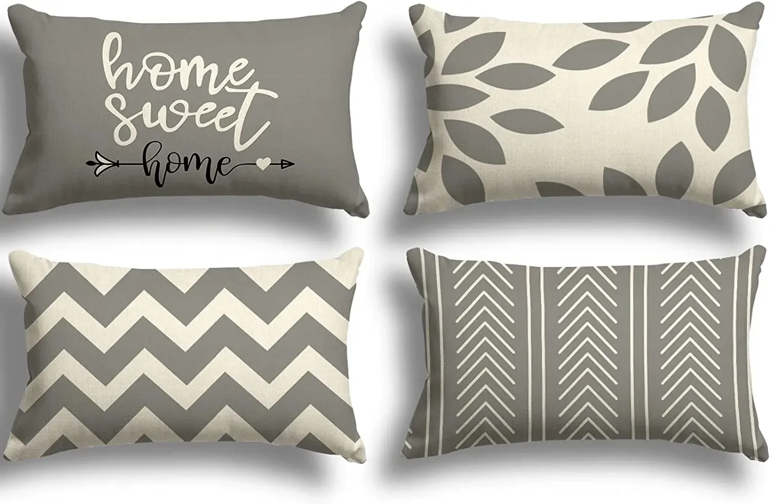 Fronha Decorativa De Linho Geométrico, Decoração Para Casa, Decoração Ao Ar Livre, Capa de Almofada, Cinza Claro, Carro, Quarto, Sofá, Cadeira, Cama