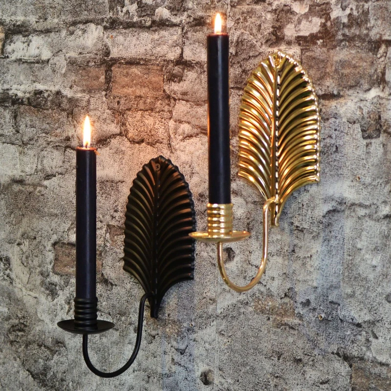 Iron Wall Mounted Candle Holder Detachable Candle Holder Aromatherapy Tray Home Wedding Wall Decoration Candle Cup Home Decor